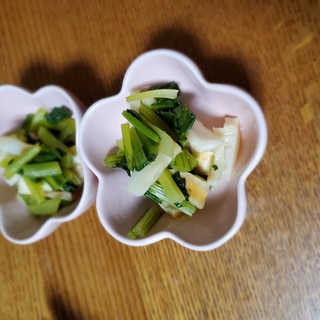 小松菜とはんぺんのレンジ煮